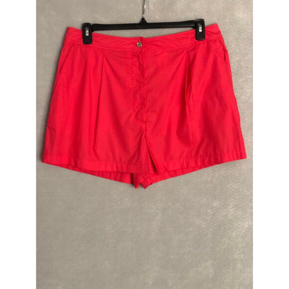 Michael Michael Kors Poplin Shorts Women's Size 14 Cotton in Geranium NEW - Picture 1 of 6
